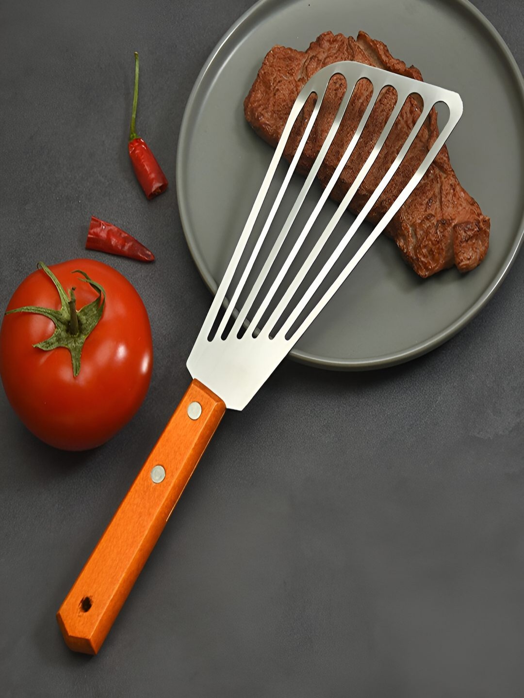 

P-Plus International Stainless Steel With Wooden Handle Turner Spatula