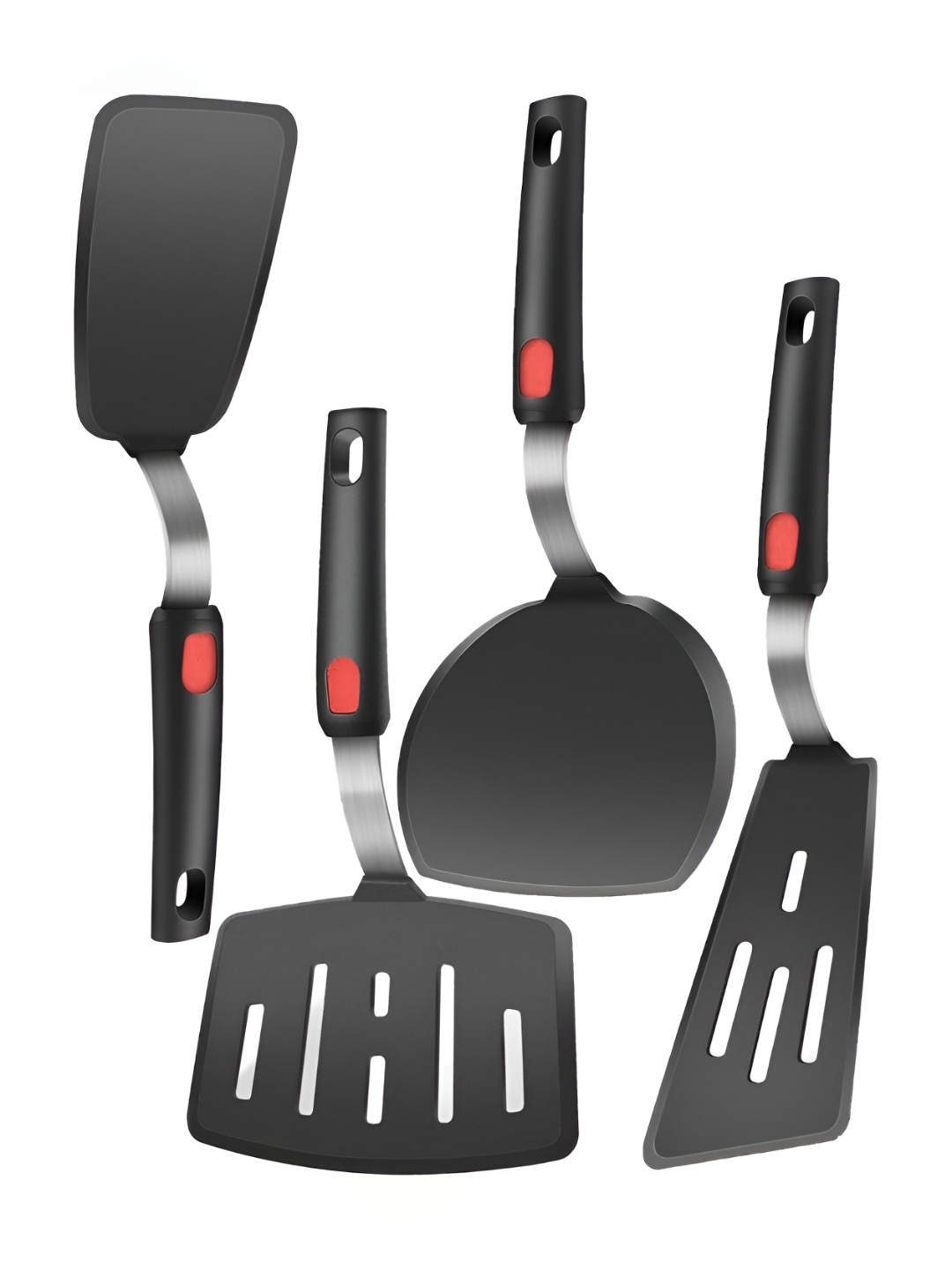 

P-Plus International Black 4 Pieces Dishwasher Safe Spatulas Set