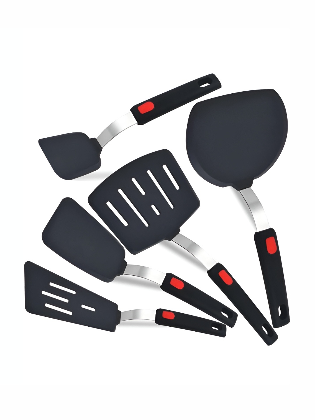 

P-Plus International Black 5-Pcs Stainless Steel Non-Stick Spatulas