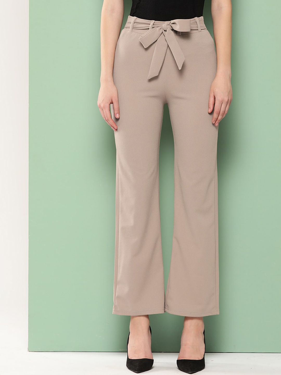 

Chemistry Women Smart High-Rise Regular Fit Formal Trousers, Bronze