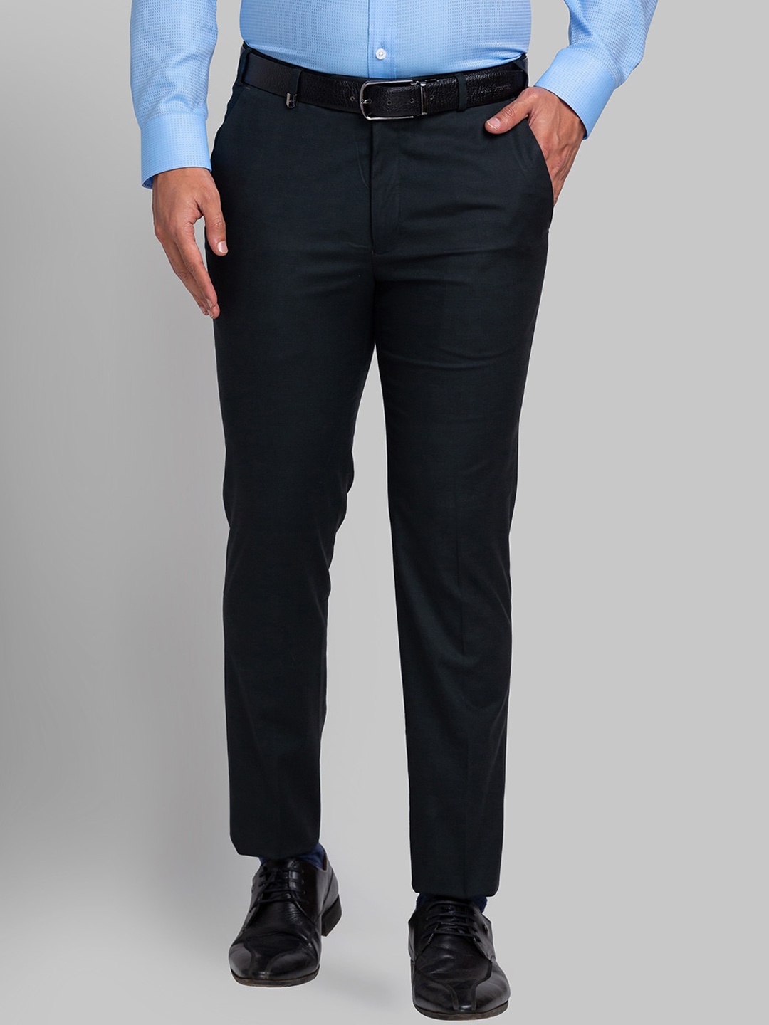 

Park Avenue Men Mid-Rise Slim Fit Formal Trouser, Green