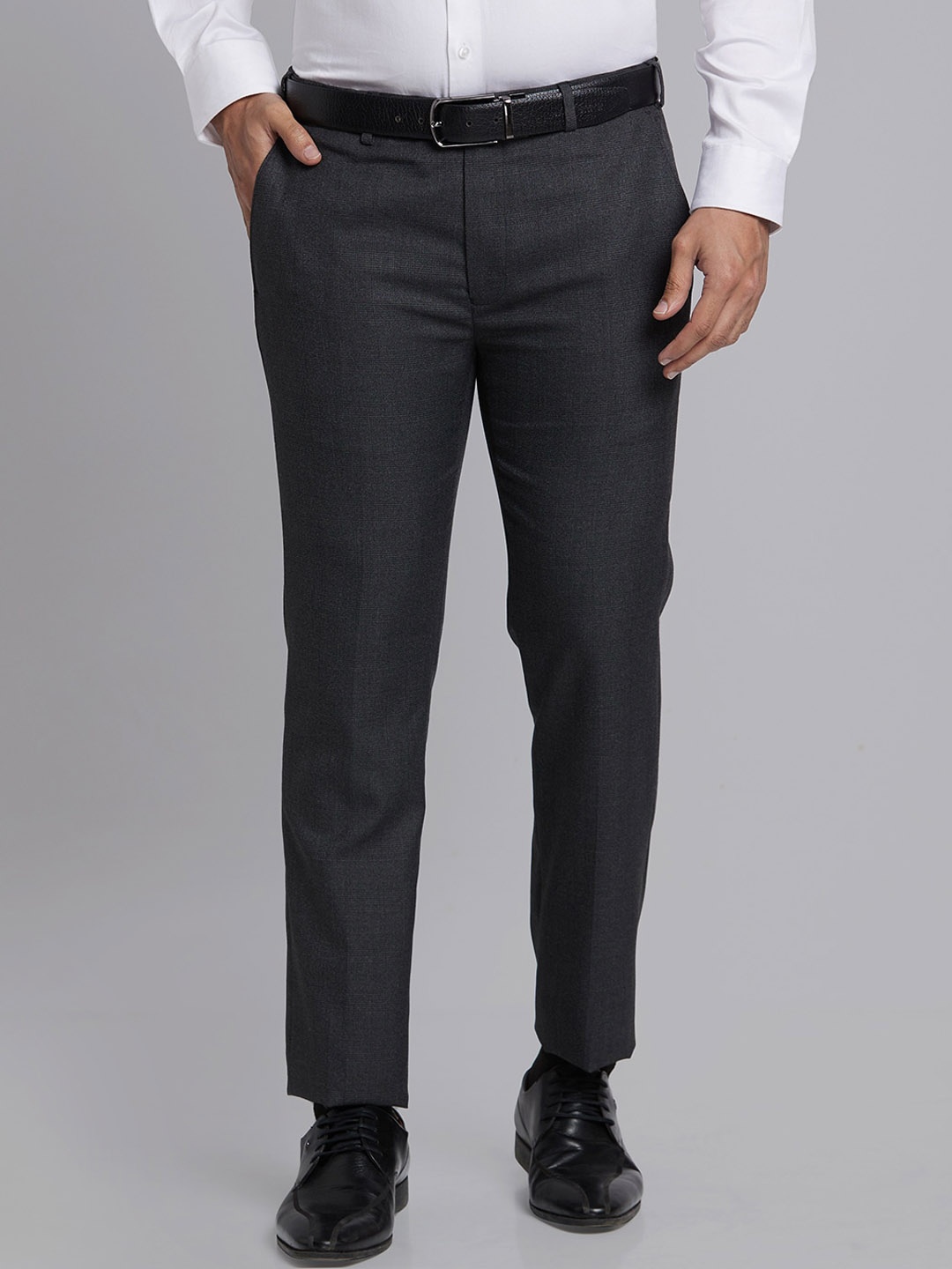 

Park Avenue Men Mid-Rise Slim Fit Formal Trouser, Grey