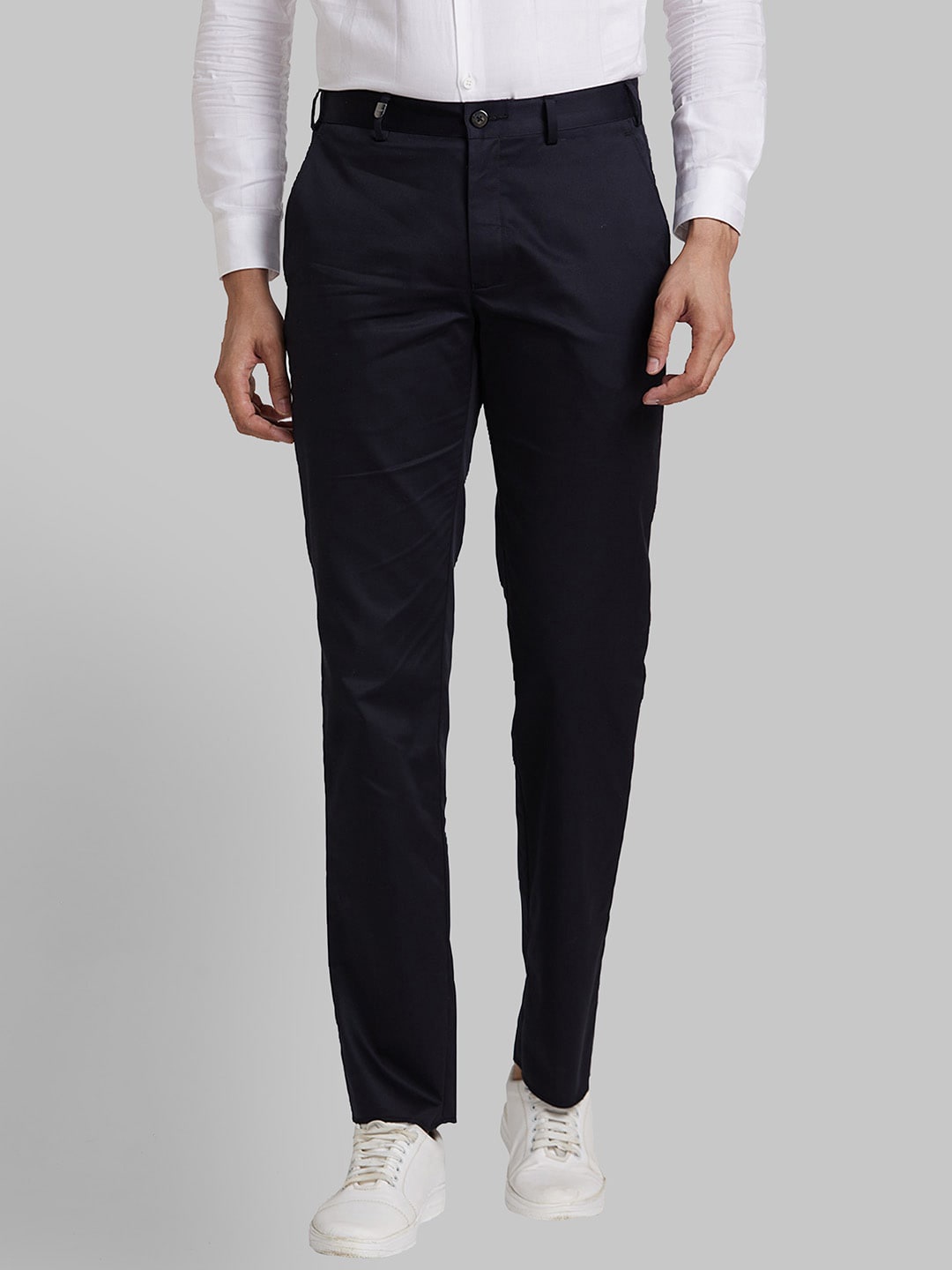 

Park Avenue Men Slim Fit Cotton Formal Trousers, Black