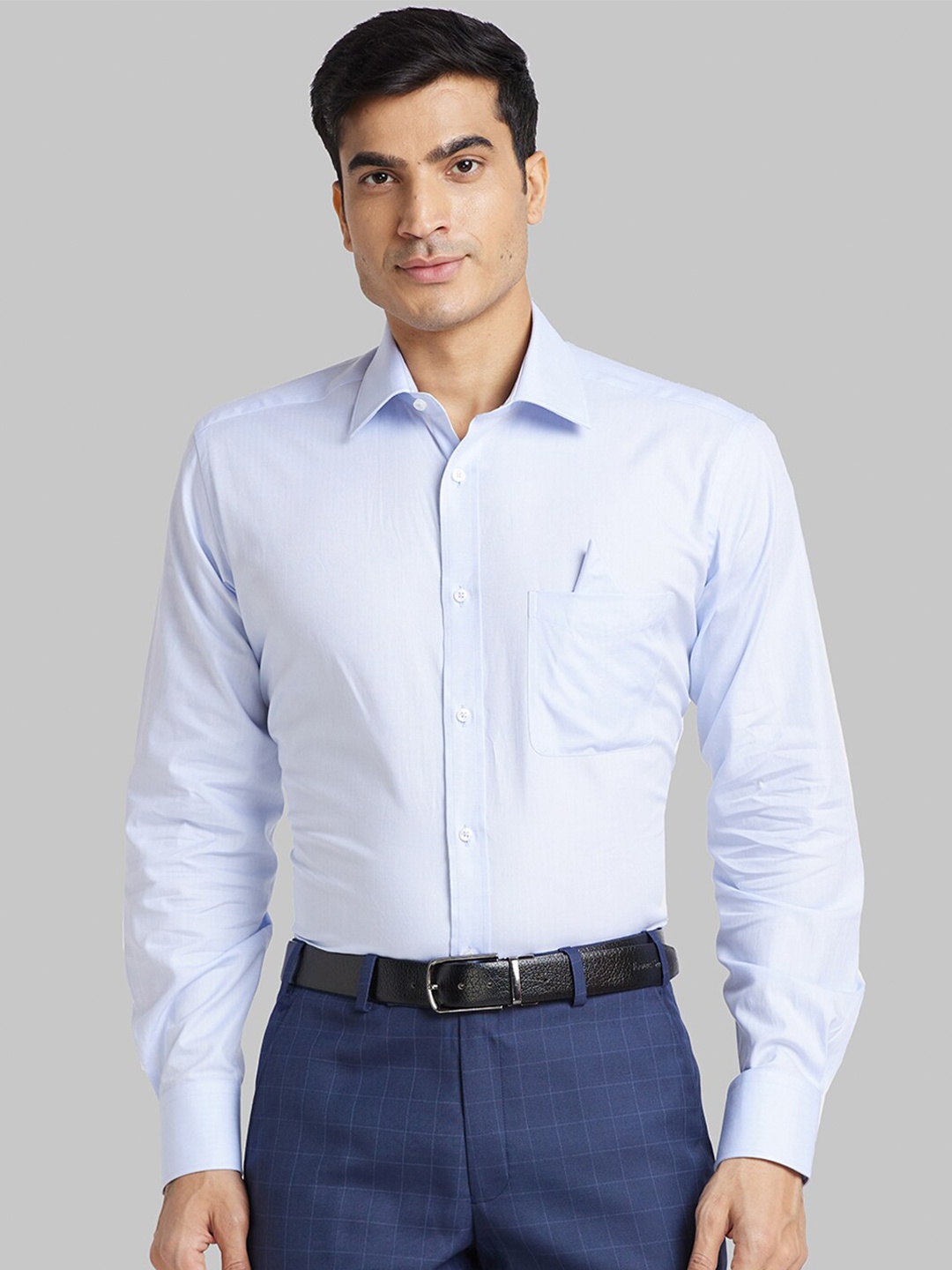 

Park Avenue Opaque Cotton Formal Shirt, Blue