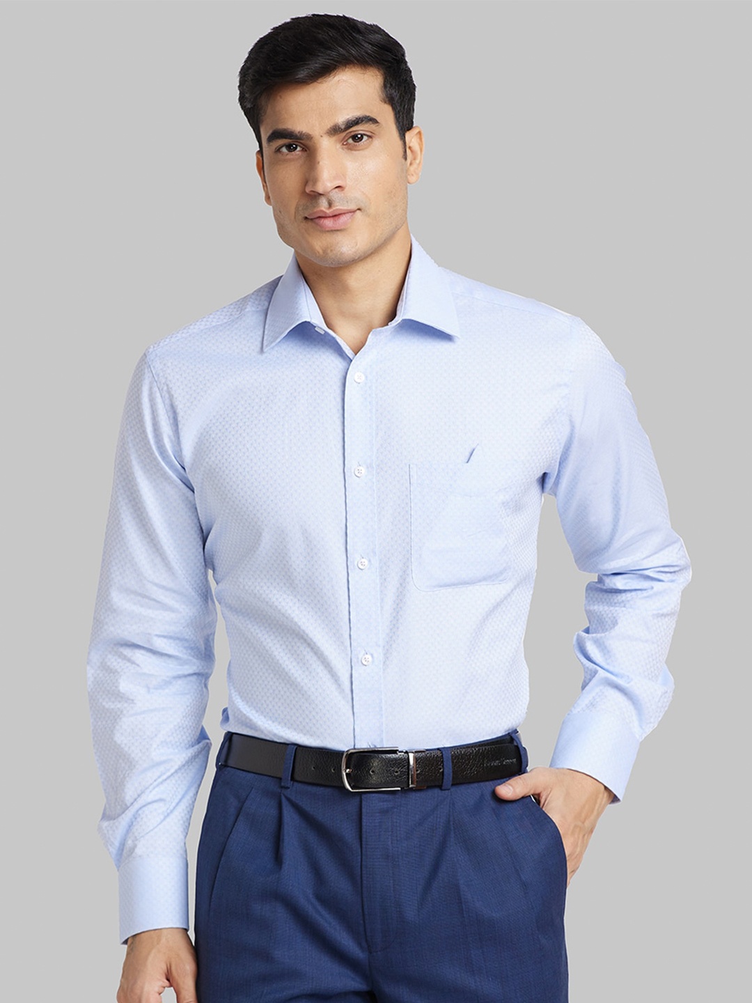 

Park Avenue Opaque Cotton Formal Shirt, Blue