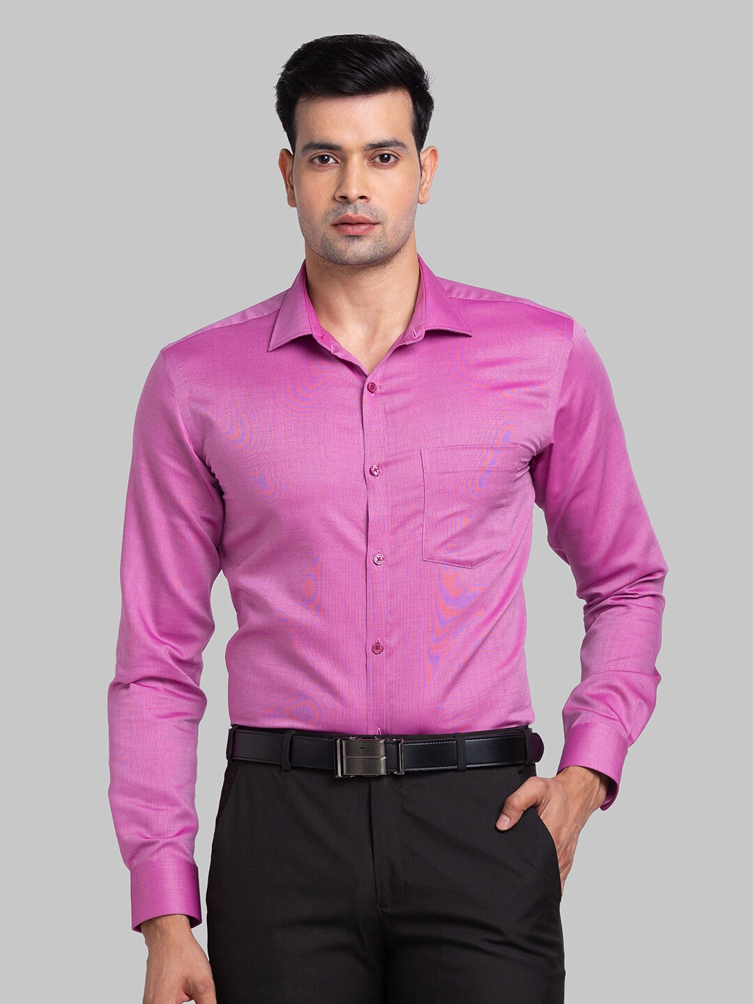 

Park Avenue Slim Fit Spread Collar Cotton Formal Shirt, Violet