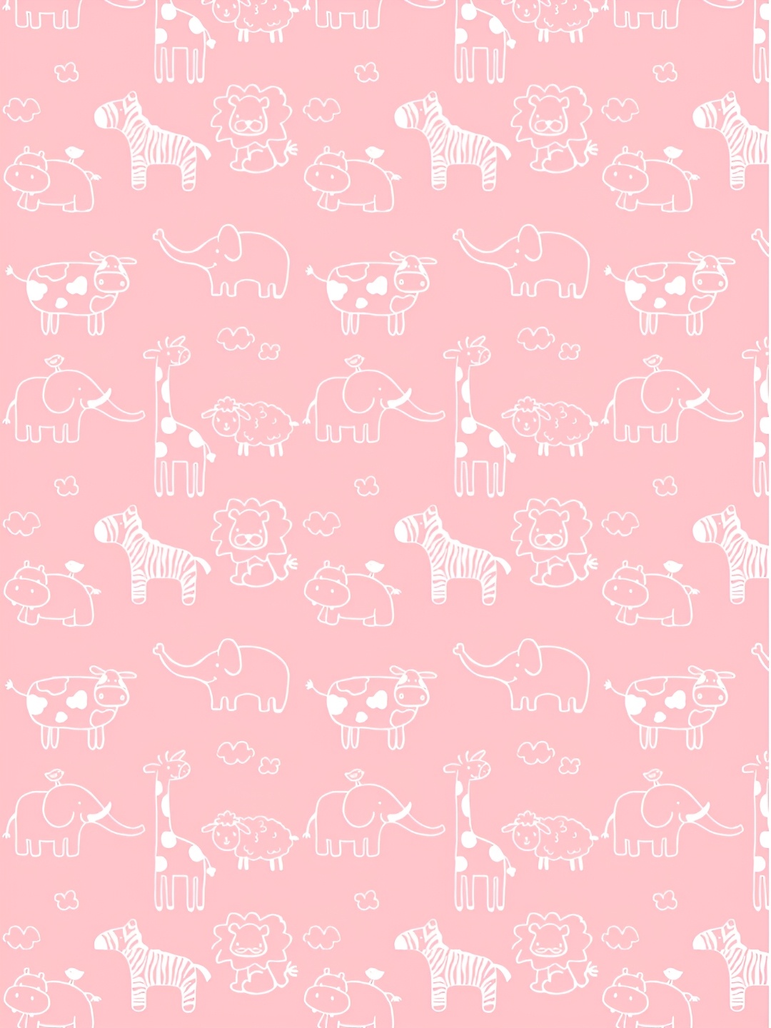 

Jaamso Royals Pink & White Animals Printed Self-Adhesive Wallpaper