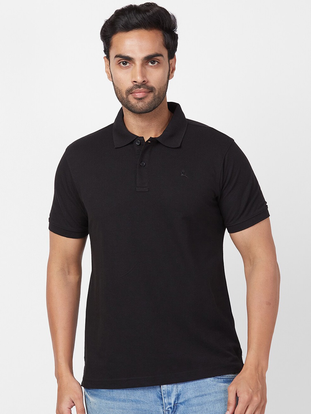 

Parx Polo Collar Short Sleeves T-shirt, Black
