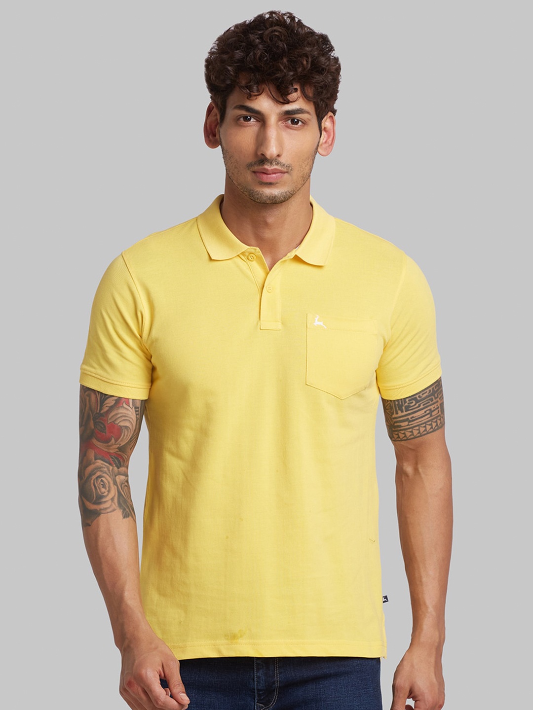 

Parx Polo Collar Cotton Casual T-shirt, Yellow