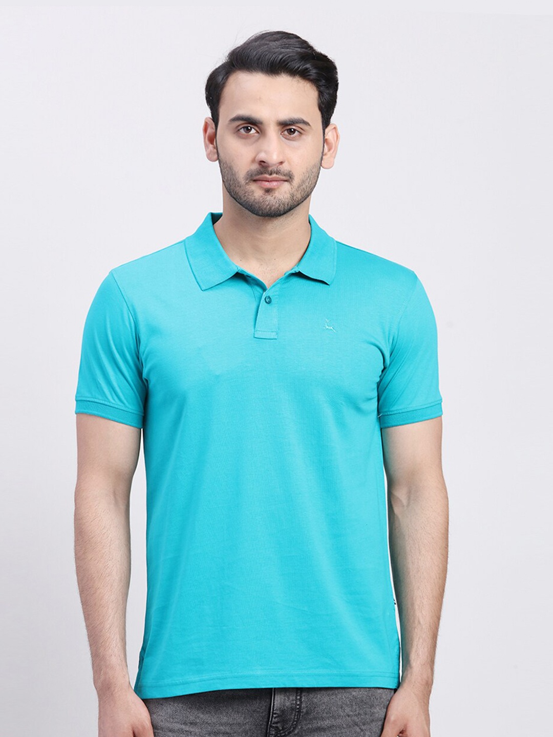 

Parx Polo Collar Cotton T-shirt, Green