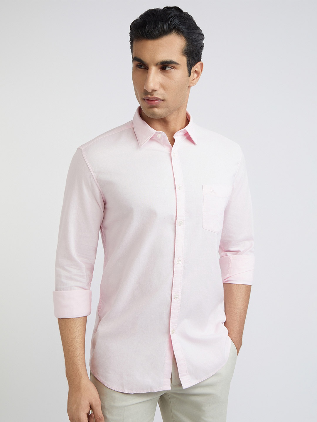 

Parx Slim Fit Cotton Casual Shirt, Red