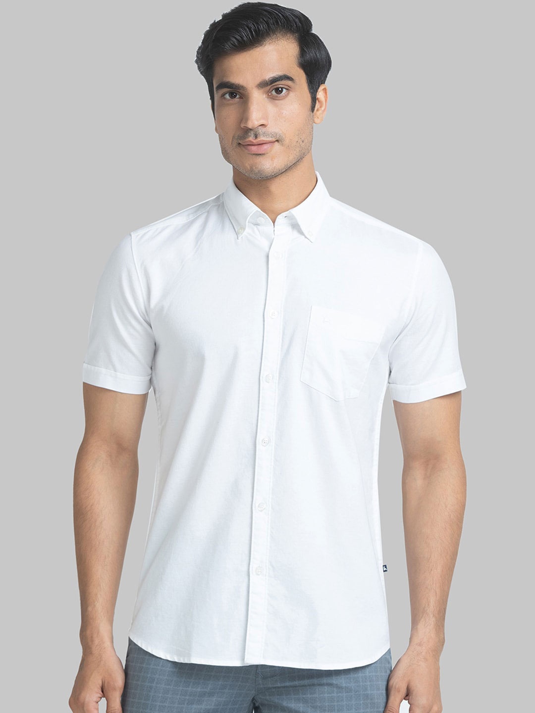 

Parx Slim Fit Spread Collar Casual Shirt, White