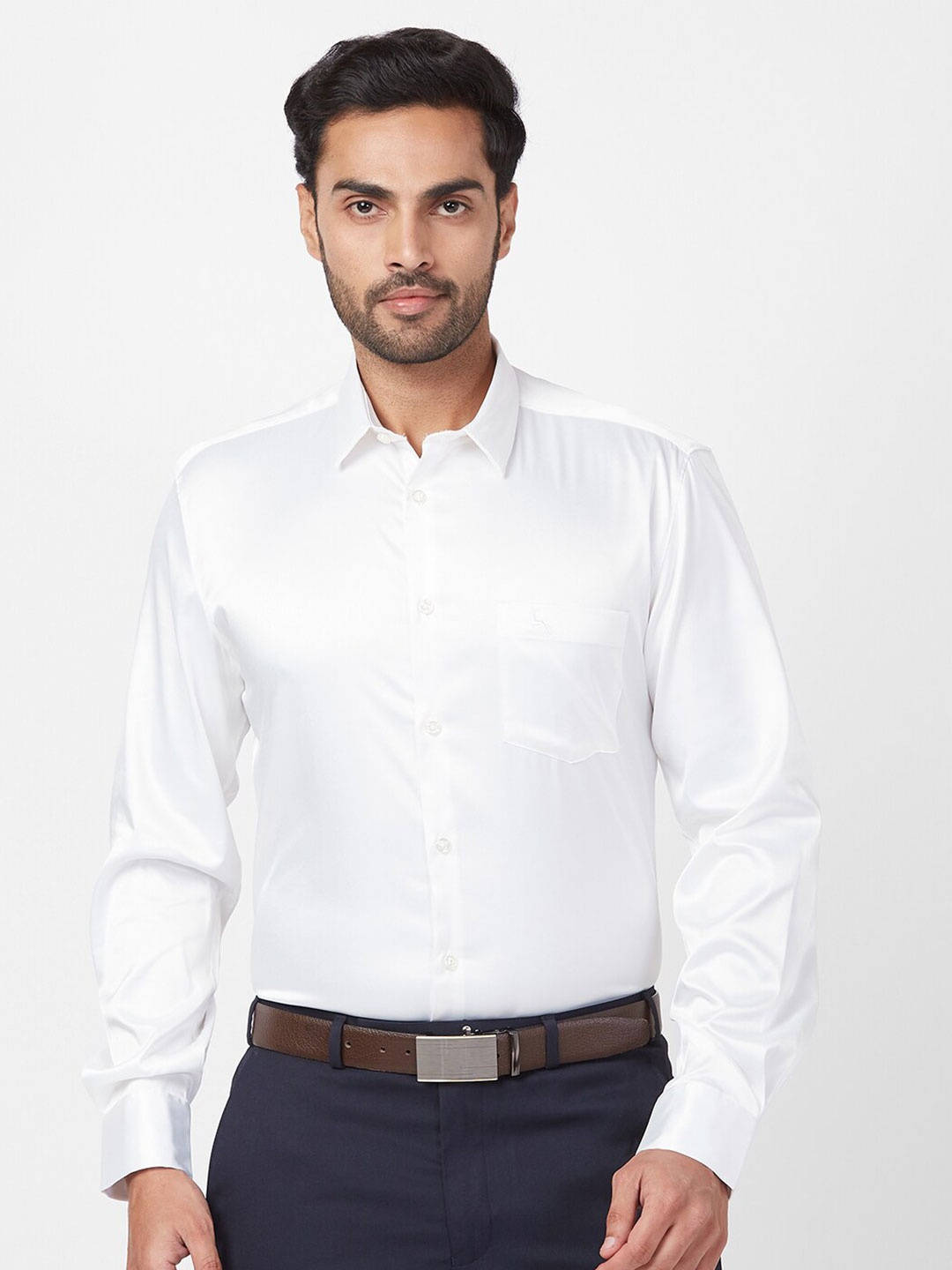 

Parx Slim Fit Spread Collar Casual Shirt, White