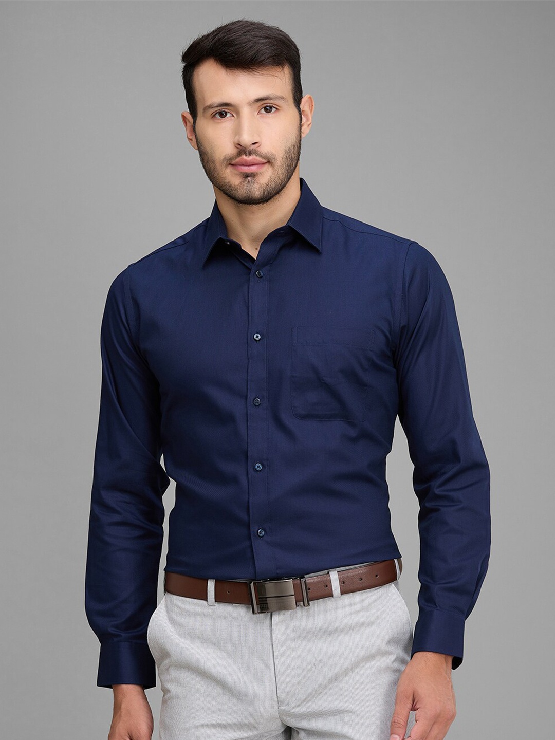 

Raymond Cotton Slim Fit Formal Shirt, Blue