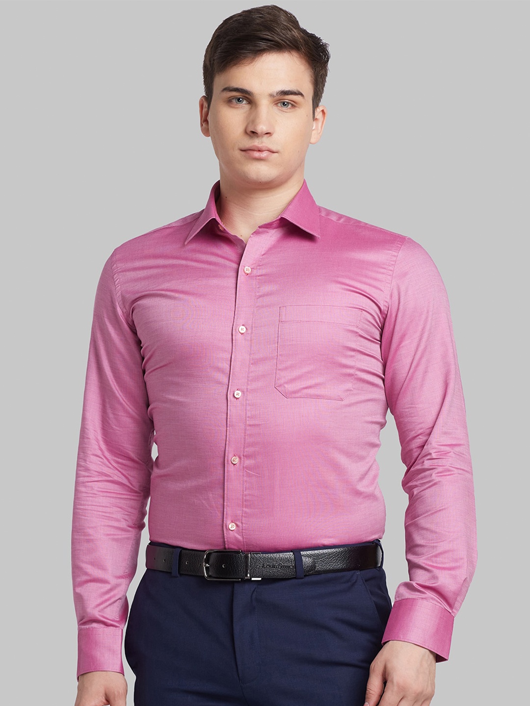 

Raymond Spread Collar Pure Cotton Formal Shirt, Violet