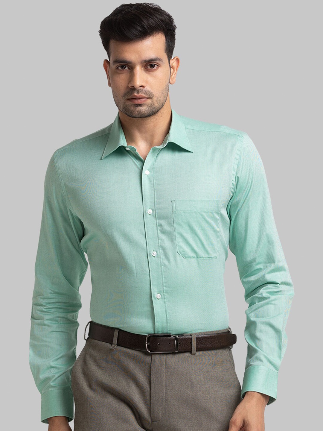 

Raymond Cotton Contemporary Fit Formal Shirt, Green