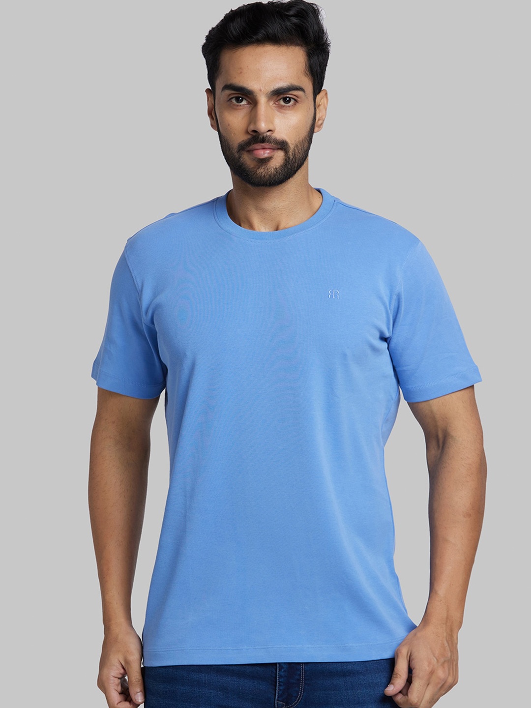 

Raymond Pure Cotton Round Neck Tshirt, Blue