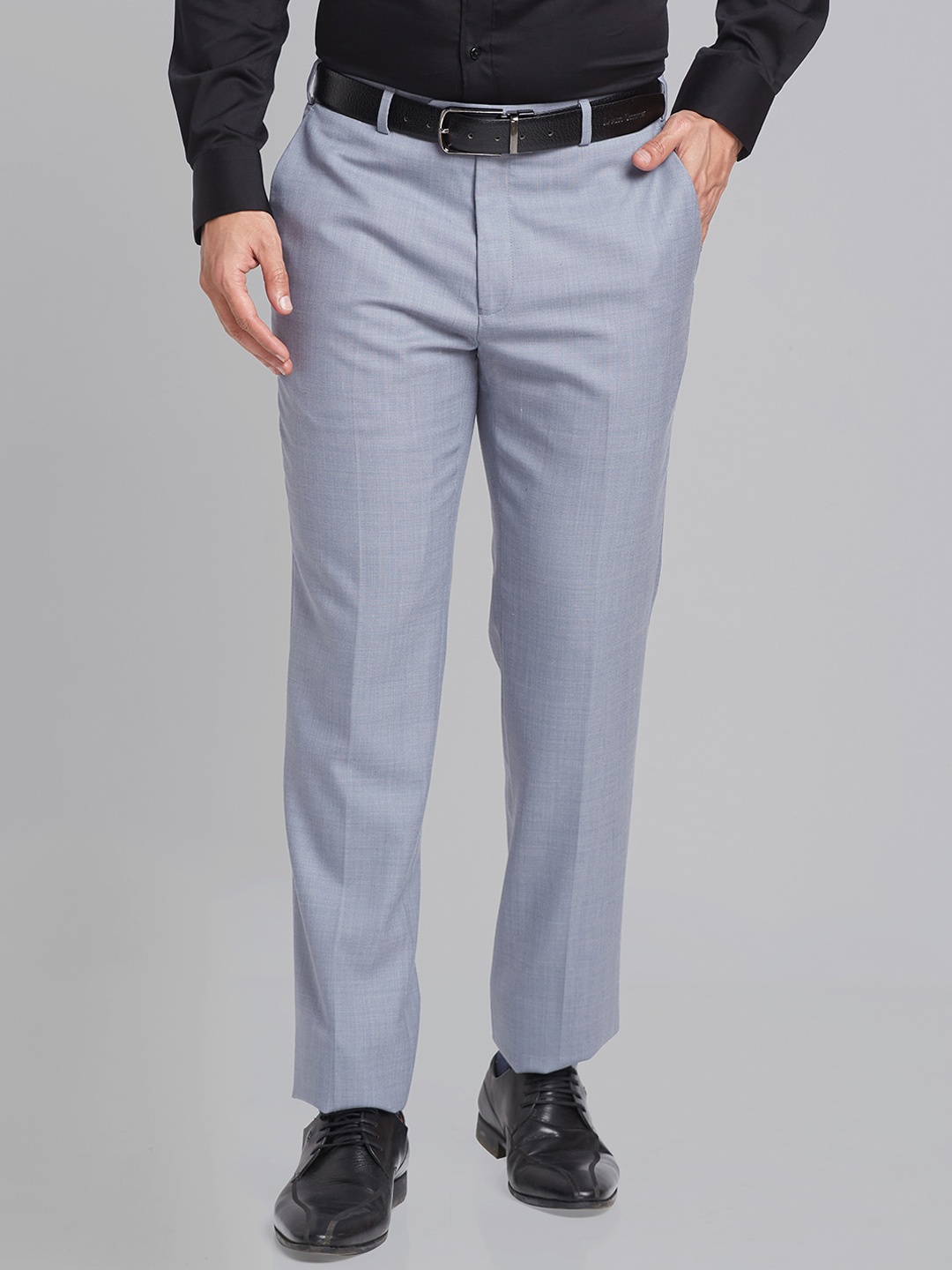 

Raymond Men Contemporary Fit Formal Trouser, Grey