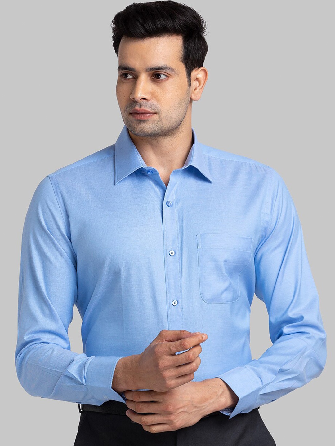 

Raymond Cutaway Collar Contemporary-Fit Cotton Formal Shirt, Blue