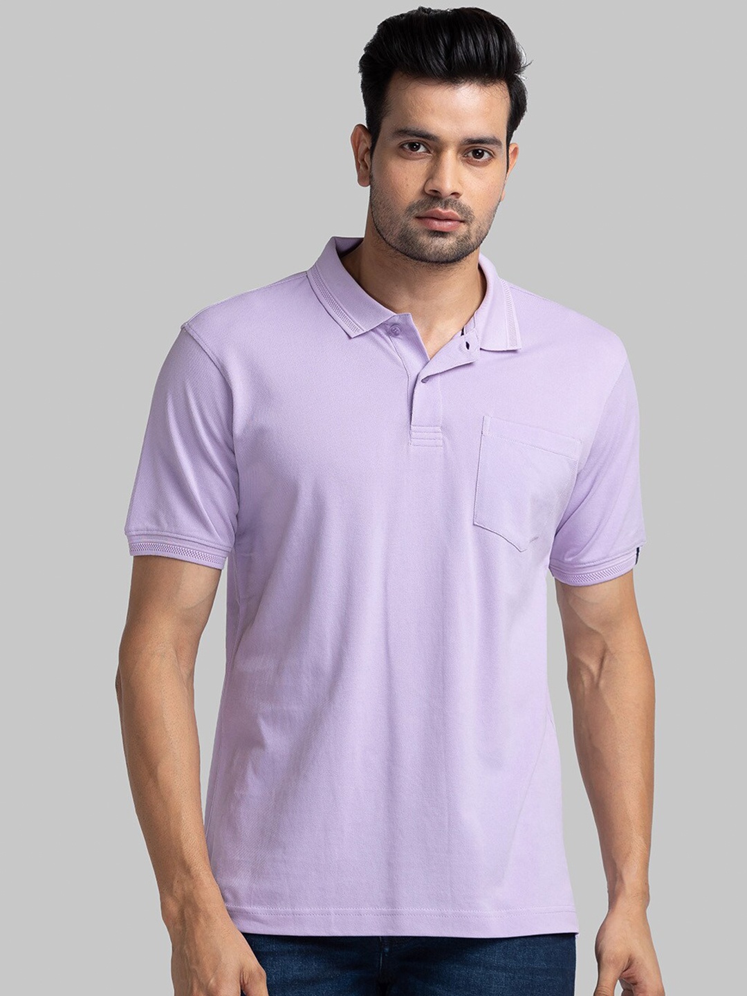 

Raymond Polo Collar Contemporary Fit Cotton Casual T-Shirt, Violet