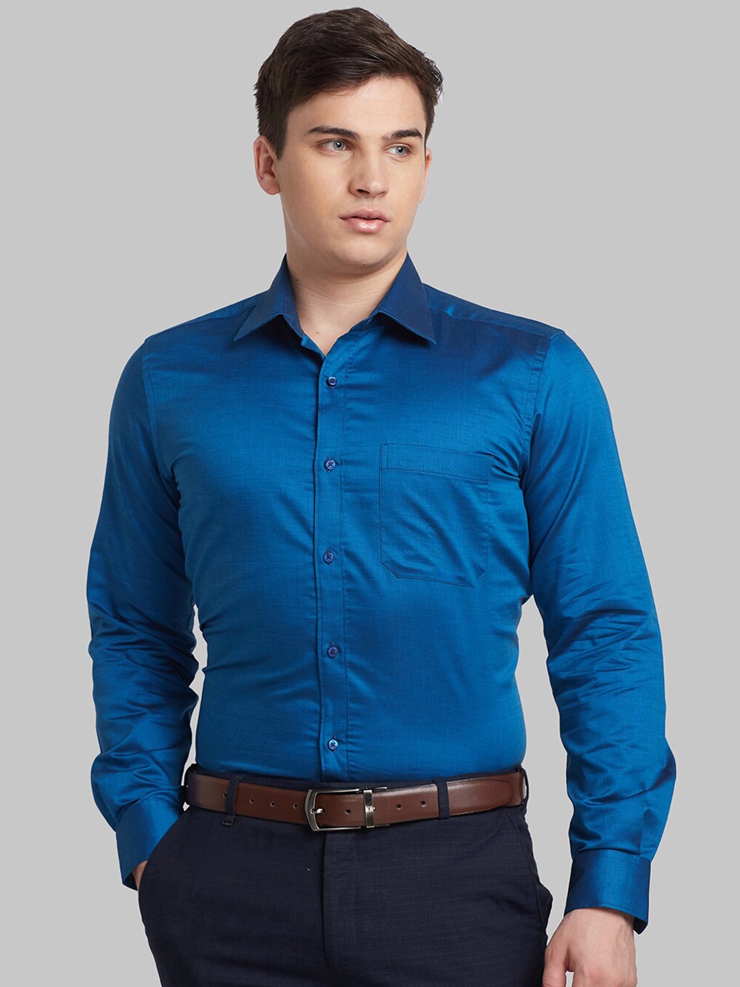 

Raymond Cutaway Collar Contemporary-Fit Cotton Formal Shirt, Blue