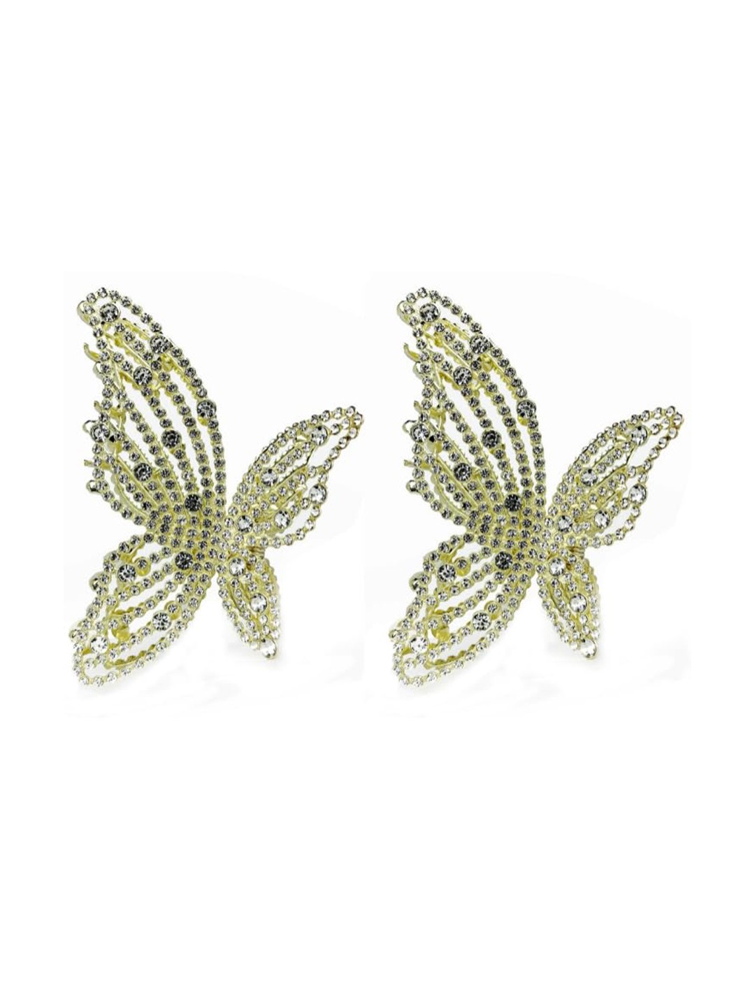 

ANNA CREATIONS Women Set of 2 Claw Clip, Gold