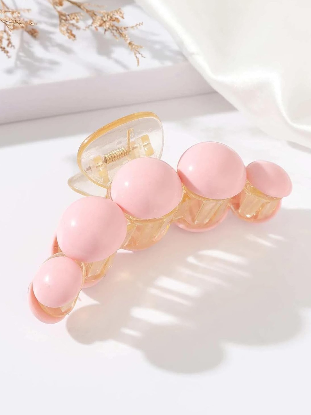 

ANNA CREATIONS Women Set of 2 Claw Clip, Pink