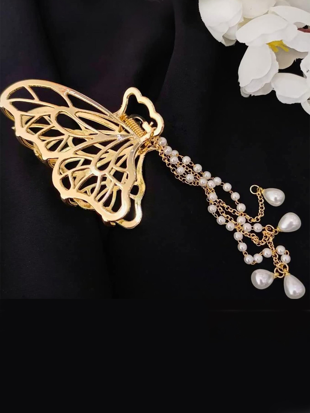

ANNA CREATIONS Women Set of 2 Claw Clip, Gold