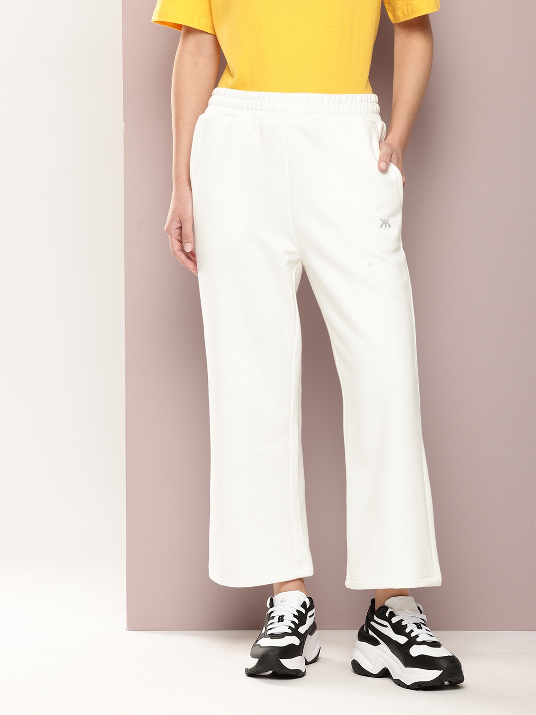 

Kook N Keech Cropped Track Pants, White