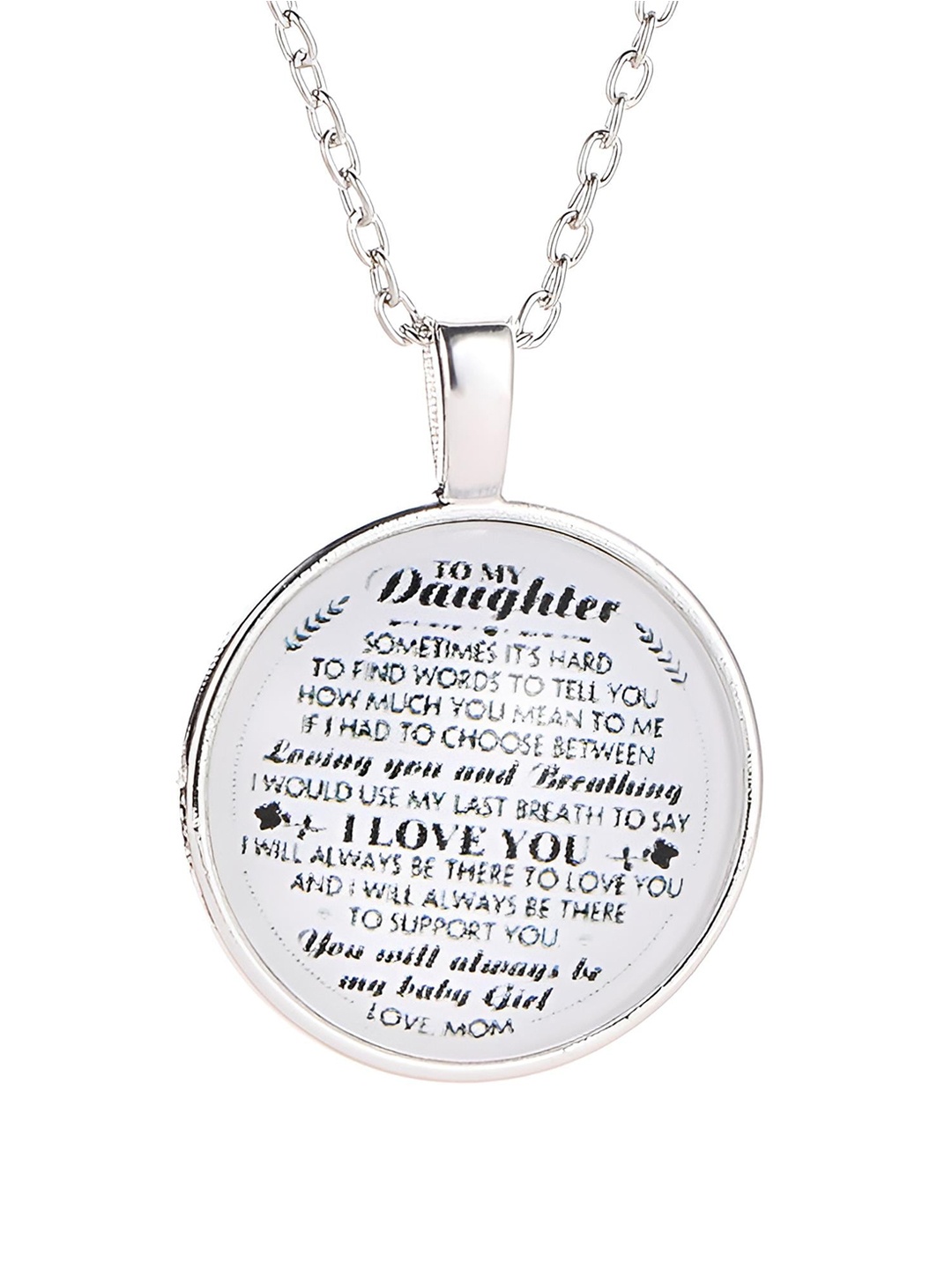 

Goho Circular Pendant With Chain, Silver