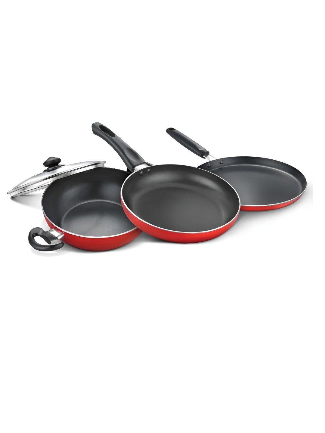 

JUDGE By Prestige Red and Black 3 Pieces Aluminium Cookware Set