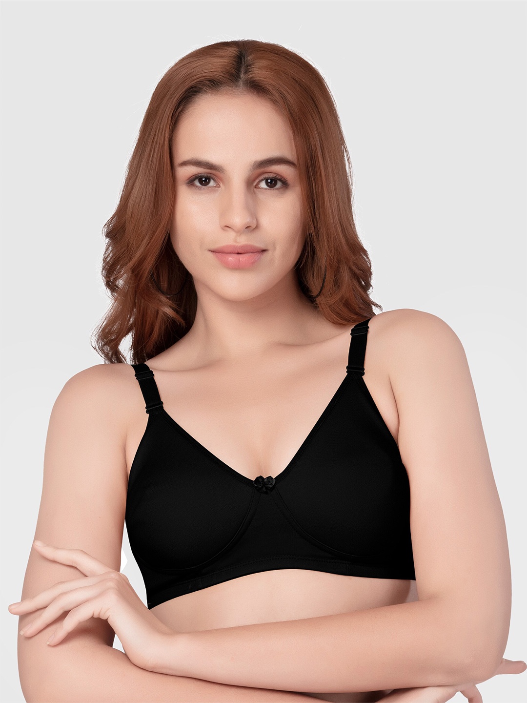 

Daisy Dee Full Coverage Non Padded Cotton T-shirt Bra With Anti Microbial, Black