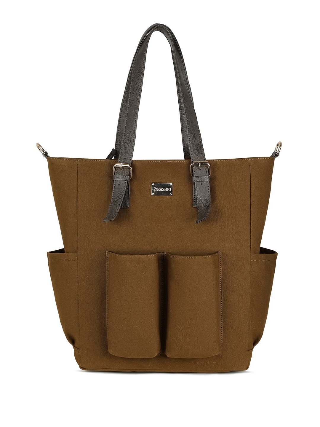 

RASHKI Structured Canvas Shoulder Bag, Brown