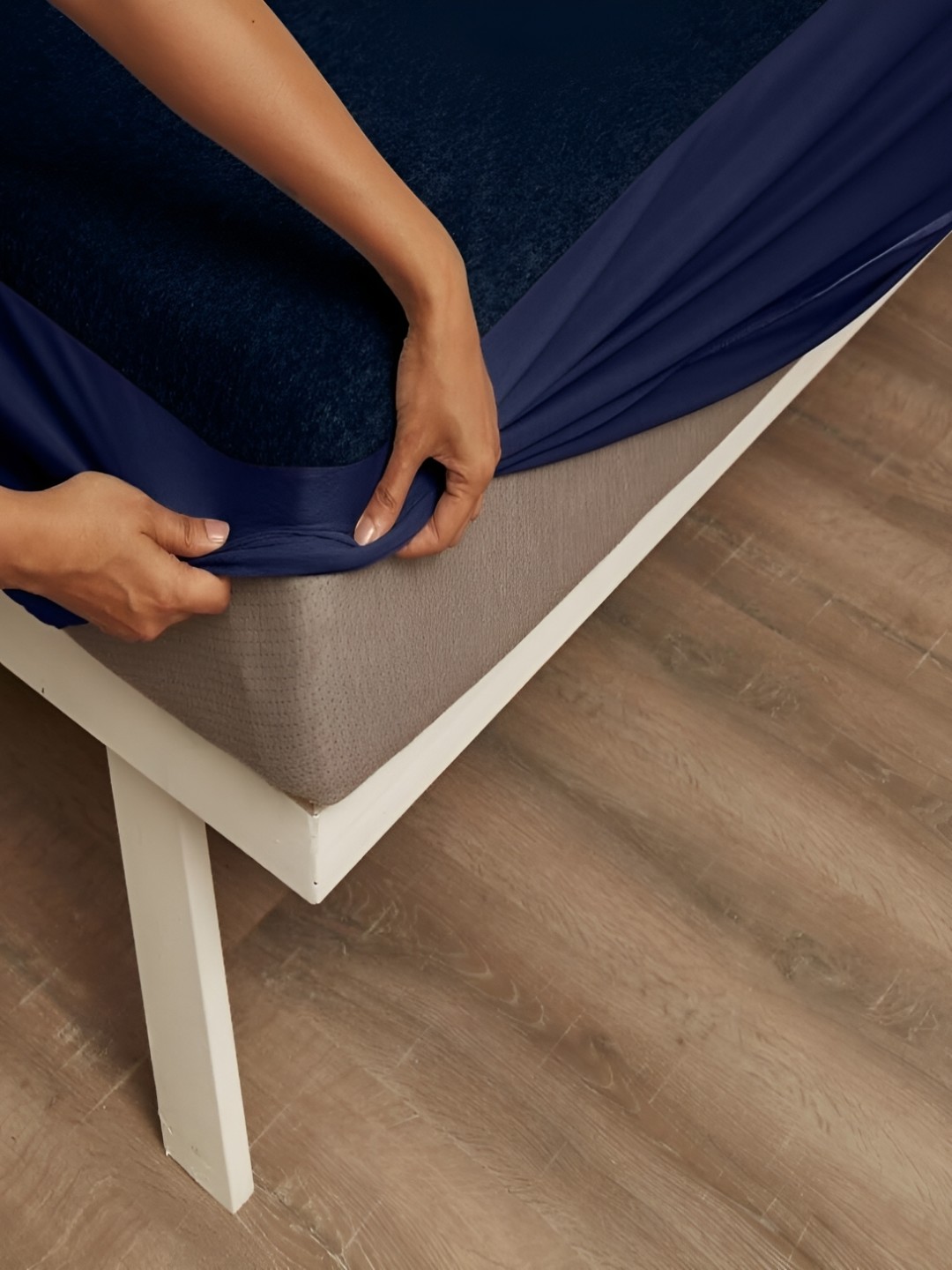 

UrbanArts Navy Blue Waterproof Terry Breathable Mattress Protector