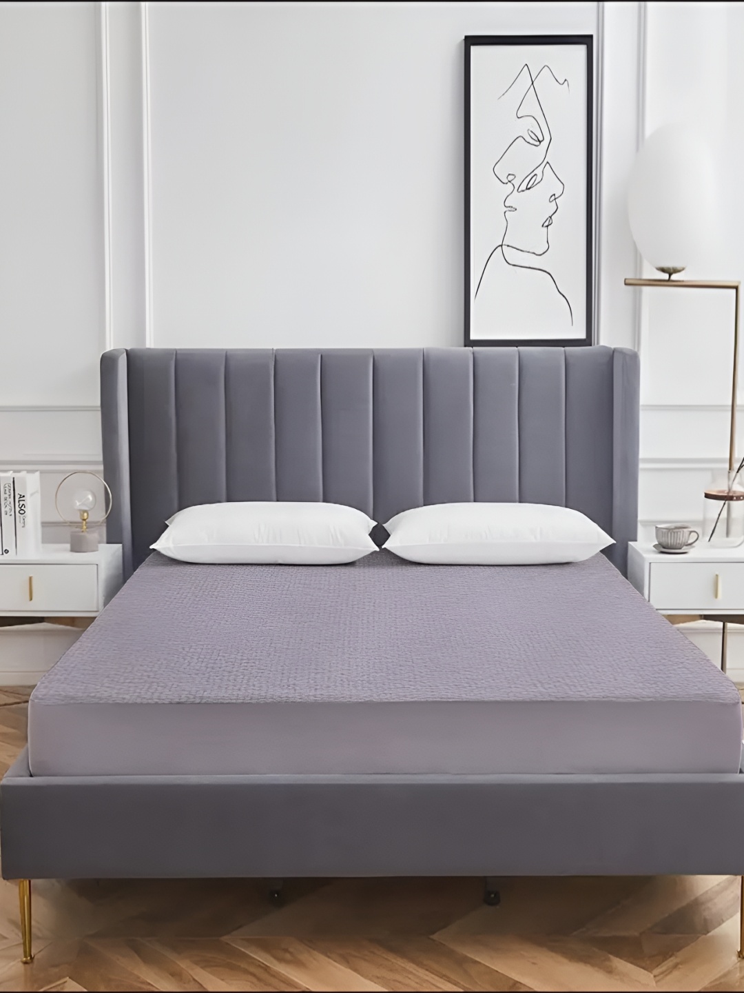 

UrbanArts Grey Waterproof Terry Breathable Mattress Protector