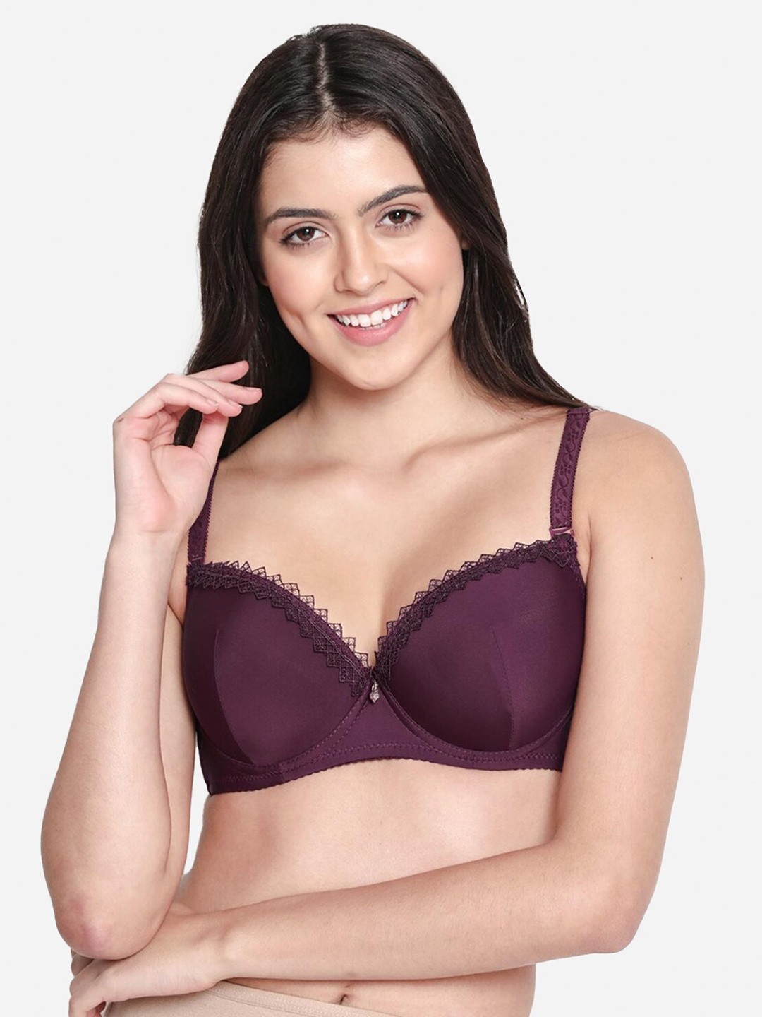 

Susie All Day Comfort Push-Up Bra - Medium Coverage Underwired Heavily Padded, Purple