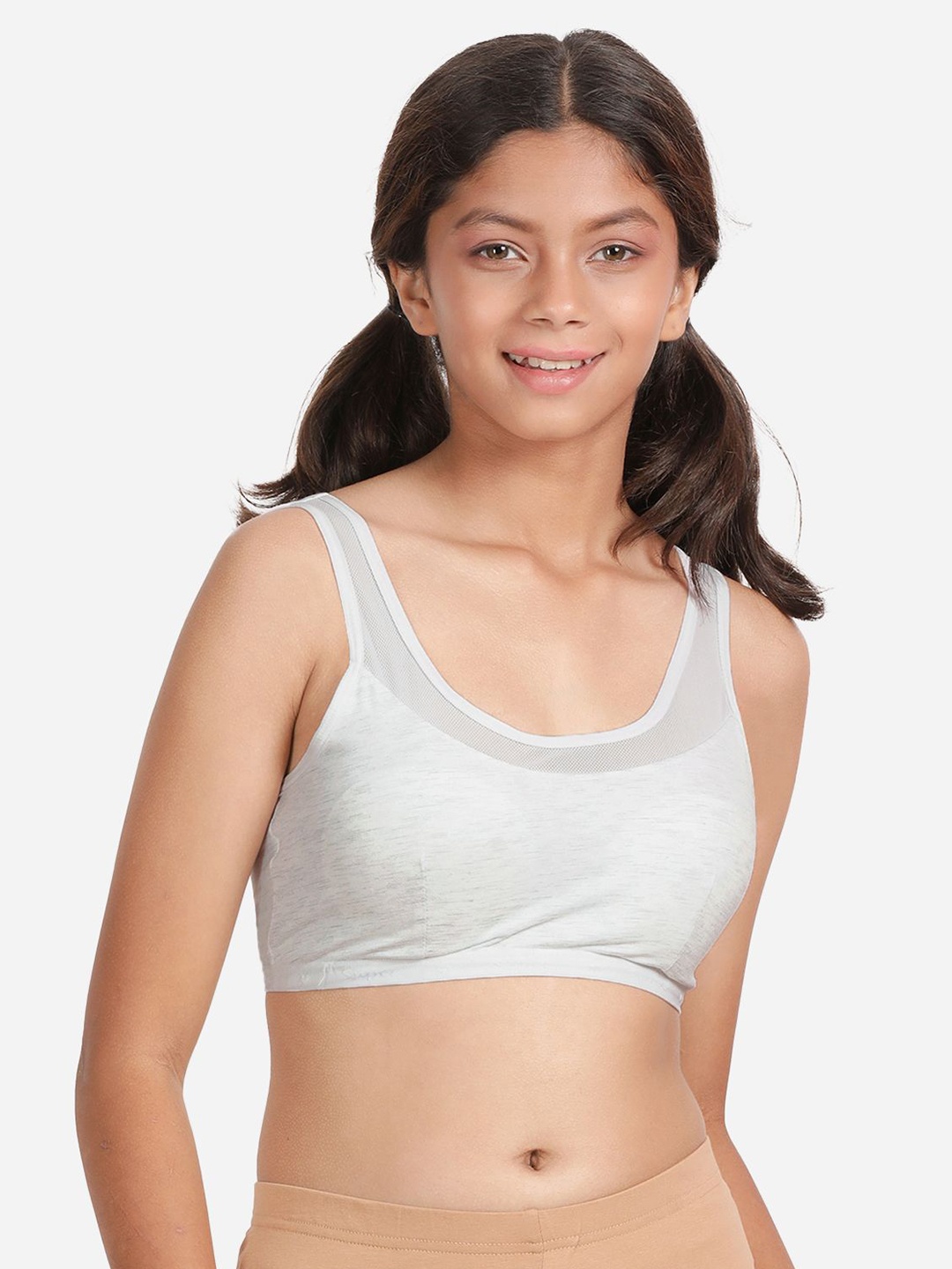 

Susie All Day Comfort Beginners Bra - Medium Coverage Lightly Padded, Grey