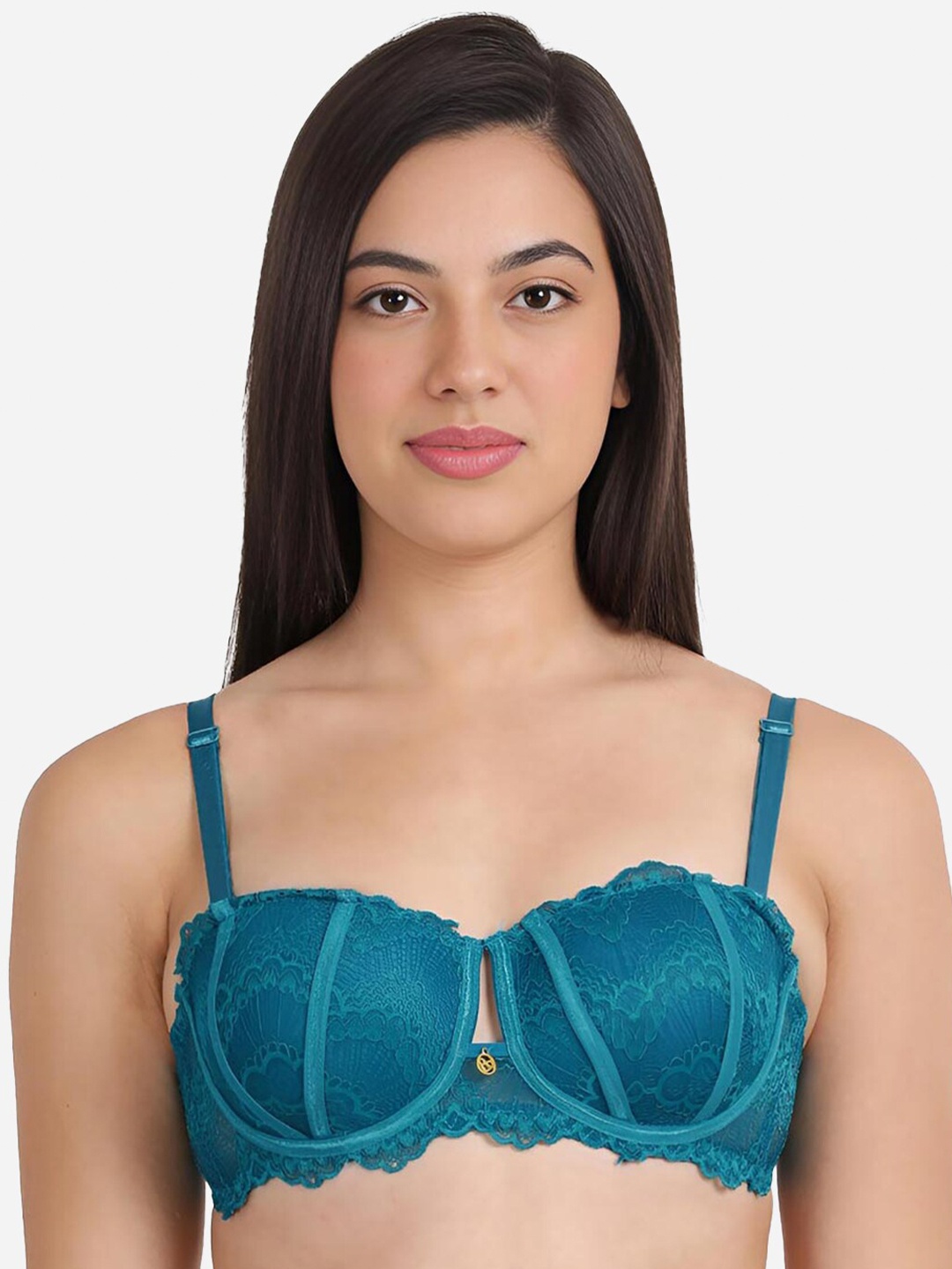 

Susie All Day Comfort Balconette Bra - Medium Coverage Underwired Lightly Padded, Blue