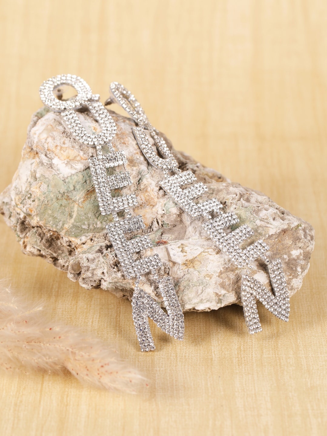 

Stylecast X KPOP Silver-Plated Rhinestone Drop Earrings