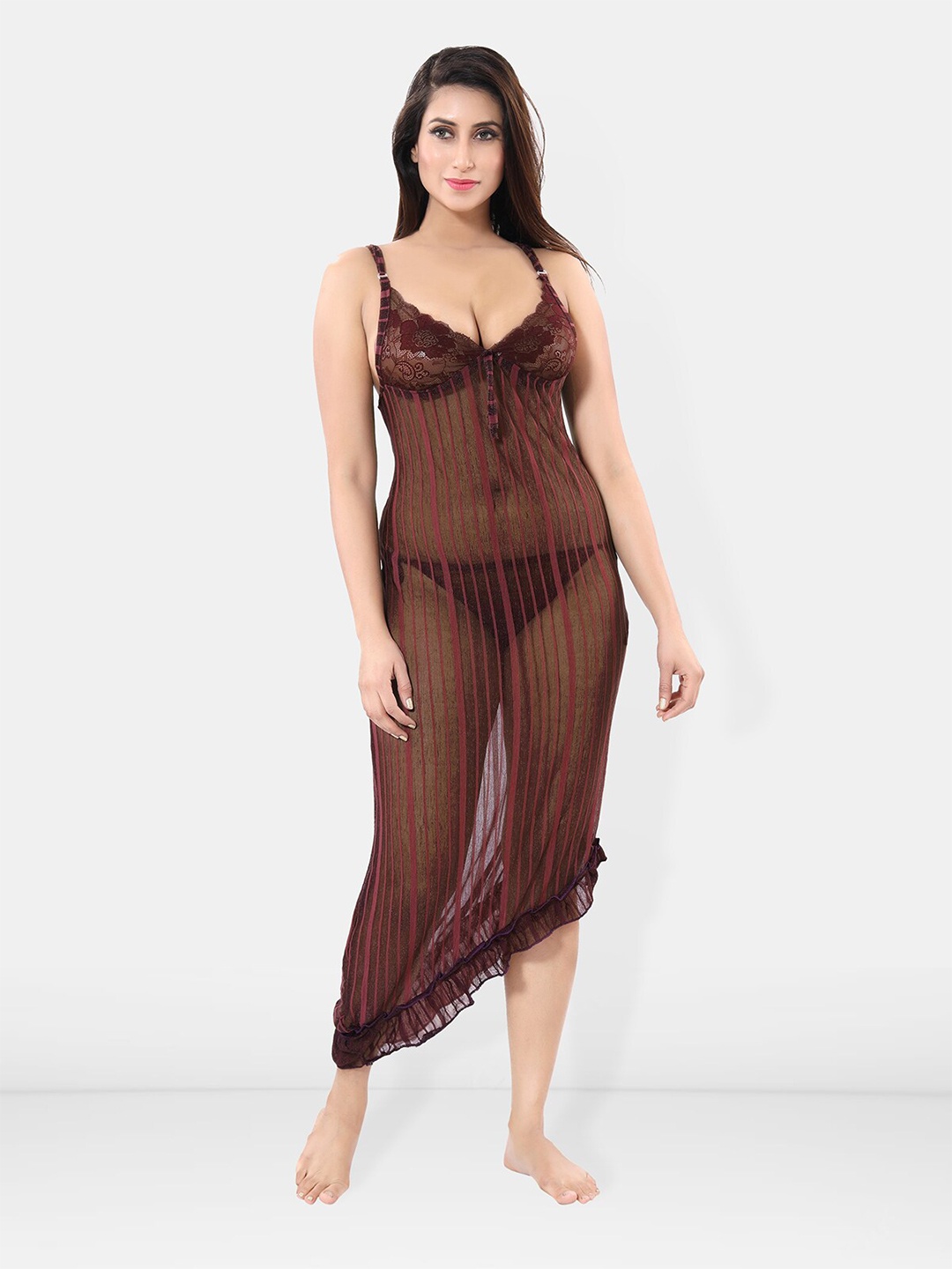 

Be You Self Design Net Baby Doll, Brown