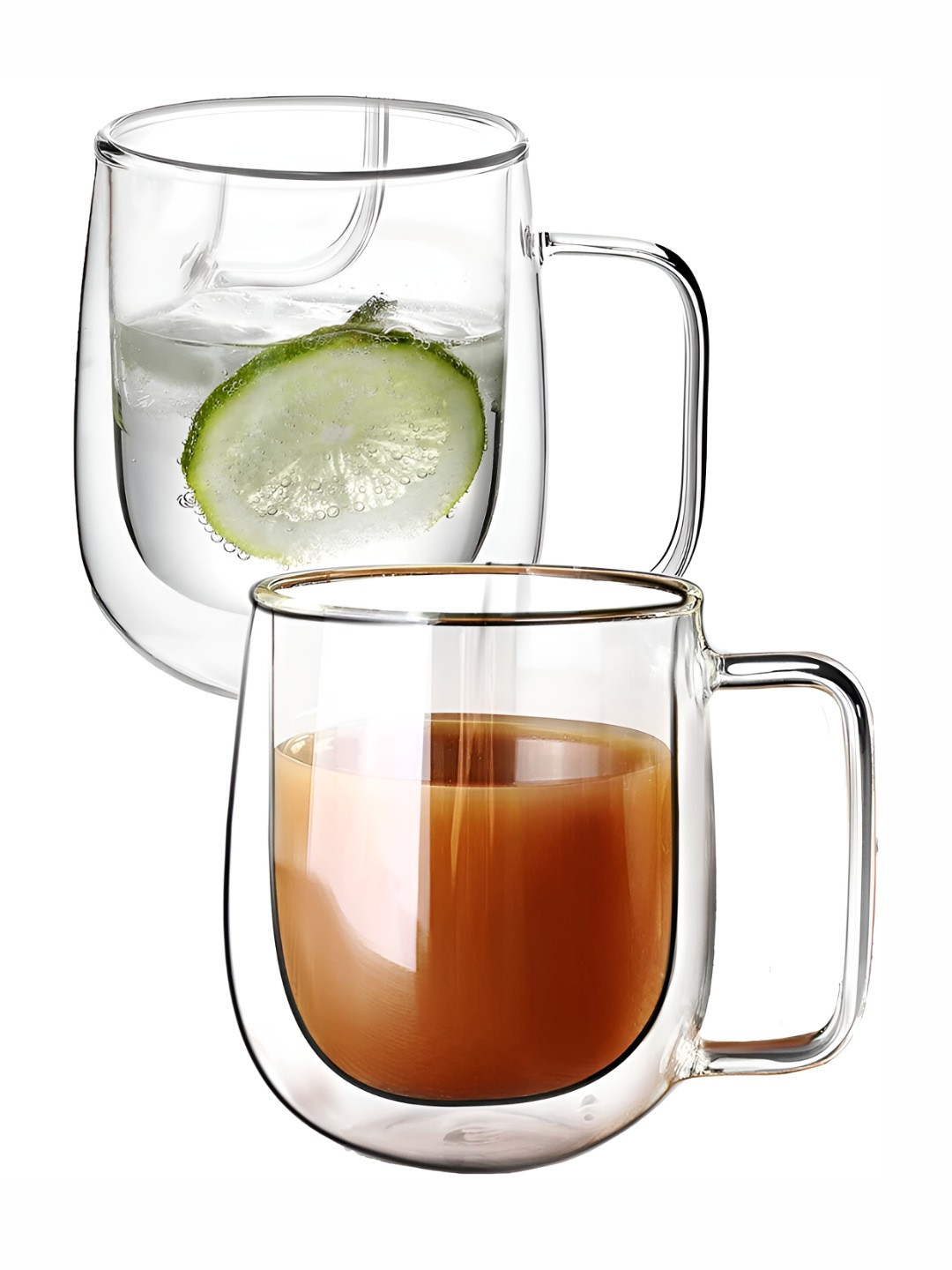 

P-Plus International Transparent 2 Pieces Glass Cups 250 ml Each