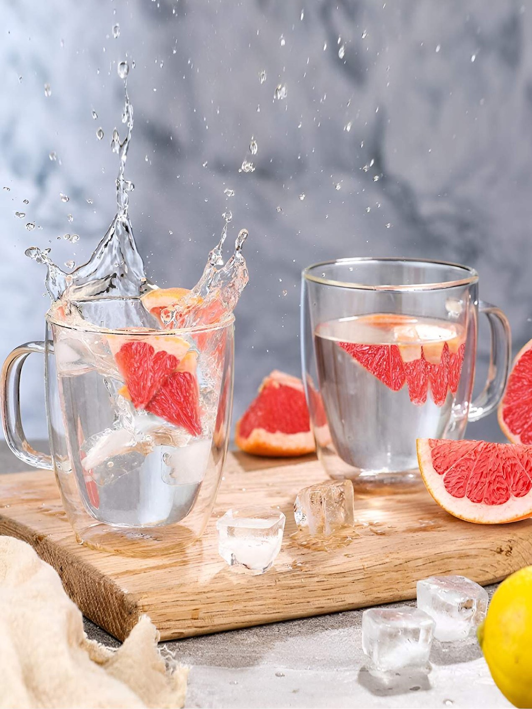 

P-Plus International Transparent 2 Pieces Glass Cups