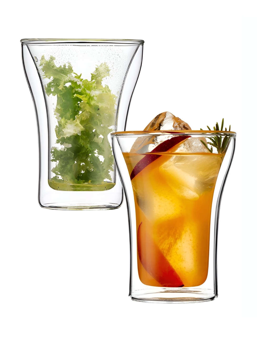 

P-Plus International Transparent 2 Pieces Glass Mugs 250 ml Each