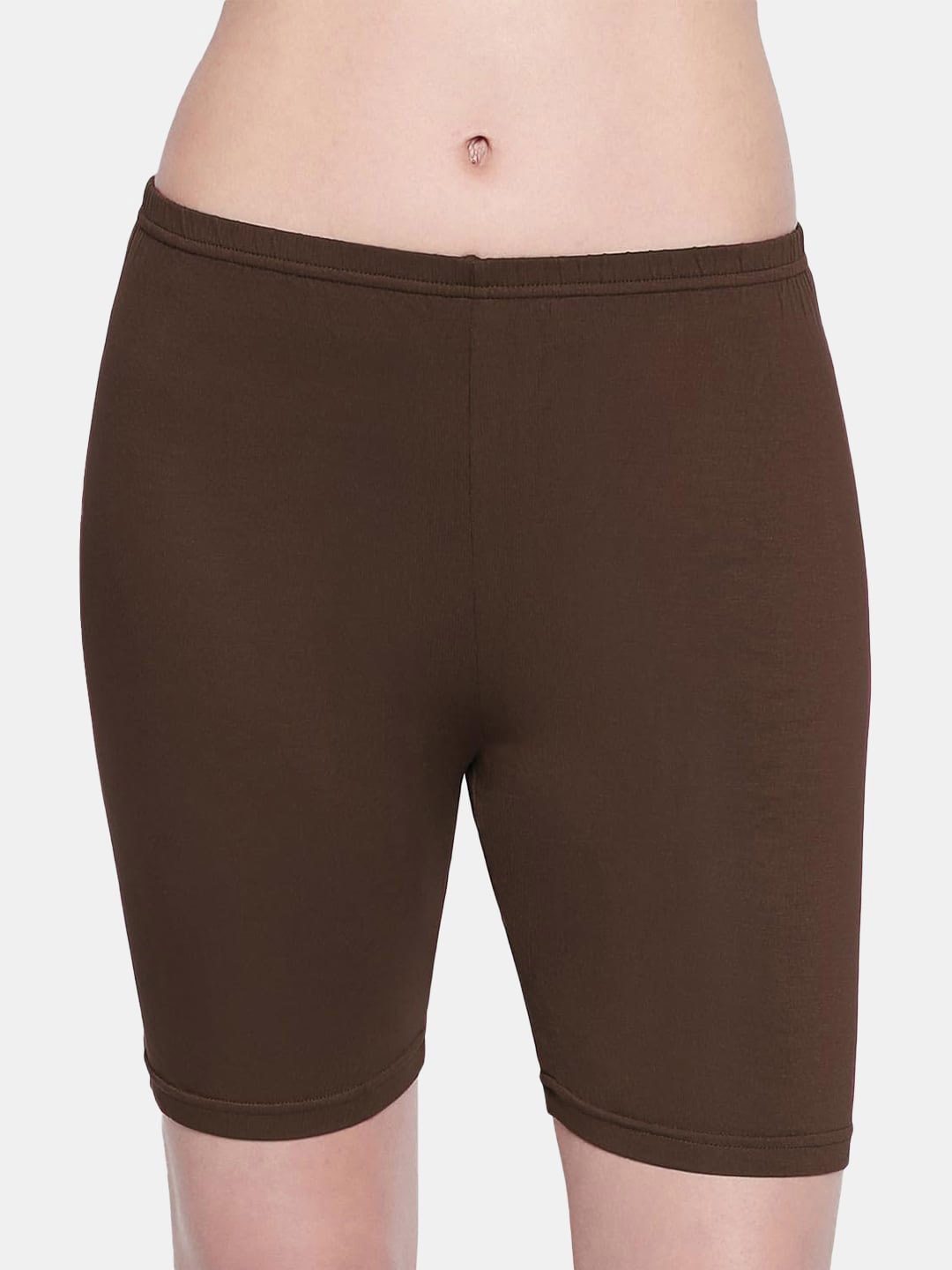 SKDREAMS Women Skinny Fit Cycling Sports Shorts, Brown