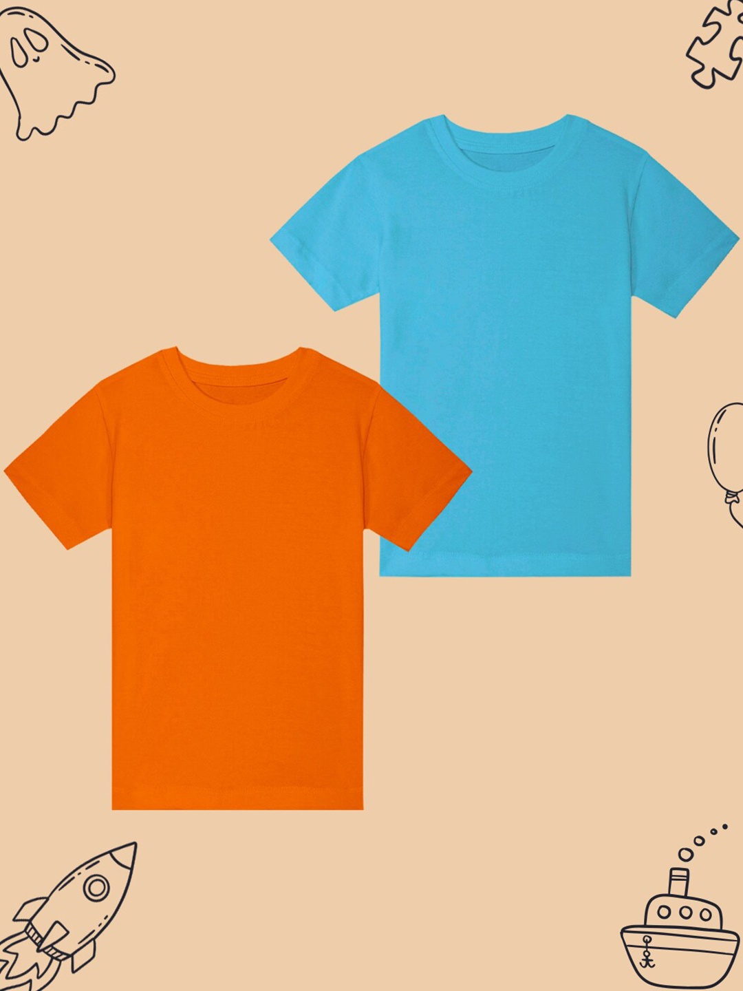 

BAESD Boys Pack of 2 Short Sleeves Round Neck T-shirt, Blue