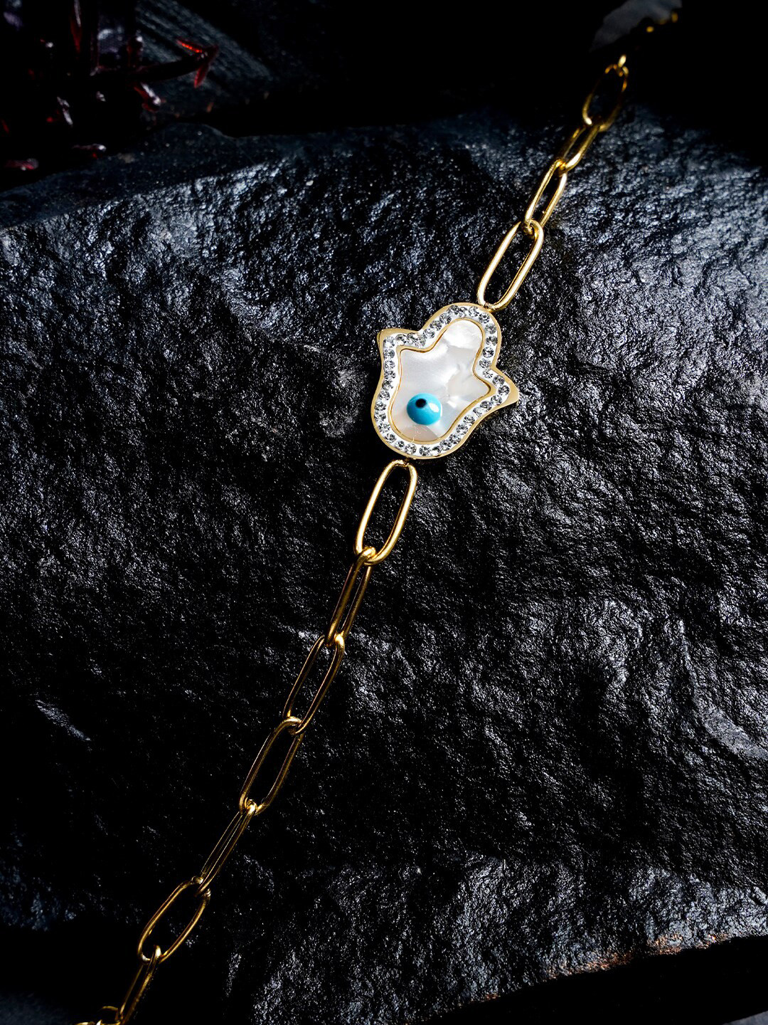 

SWASHAA Women Gold-Plated Link Bracelet