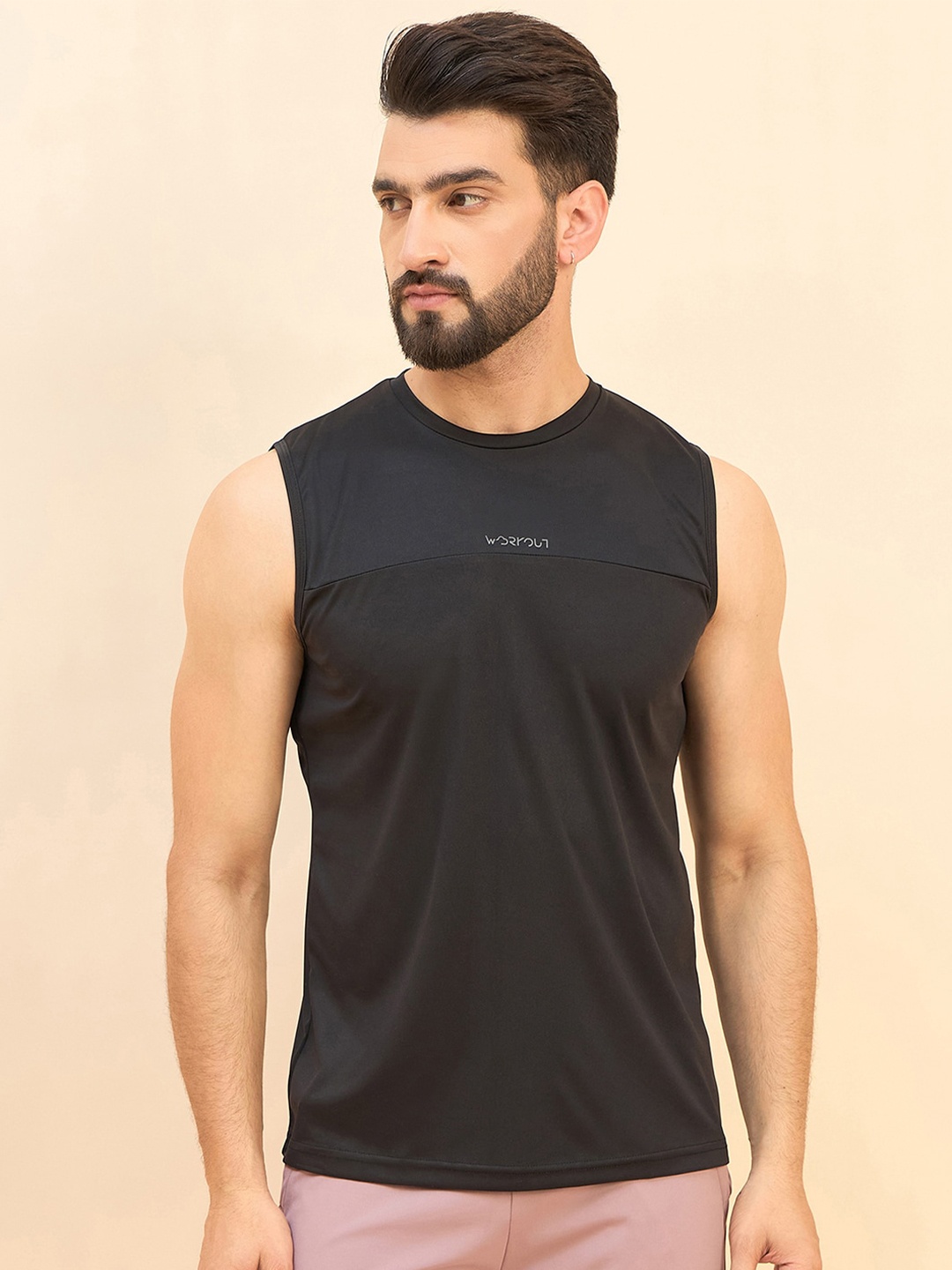 

Sweet Dreams Round Neck Sleeveless Relaxed Fit Casual T-shirt, Black
