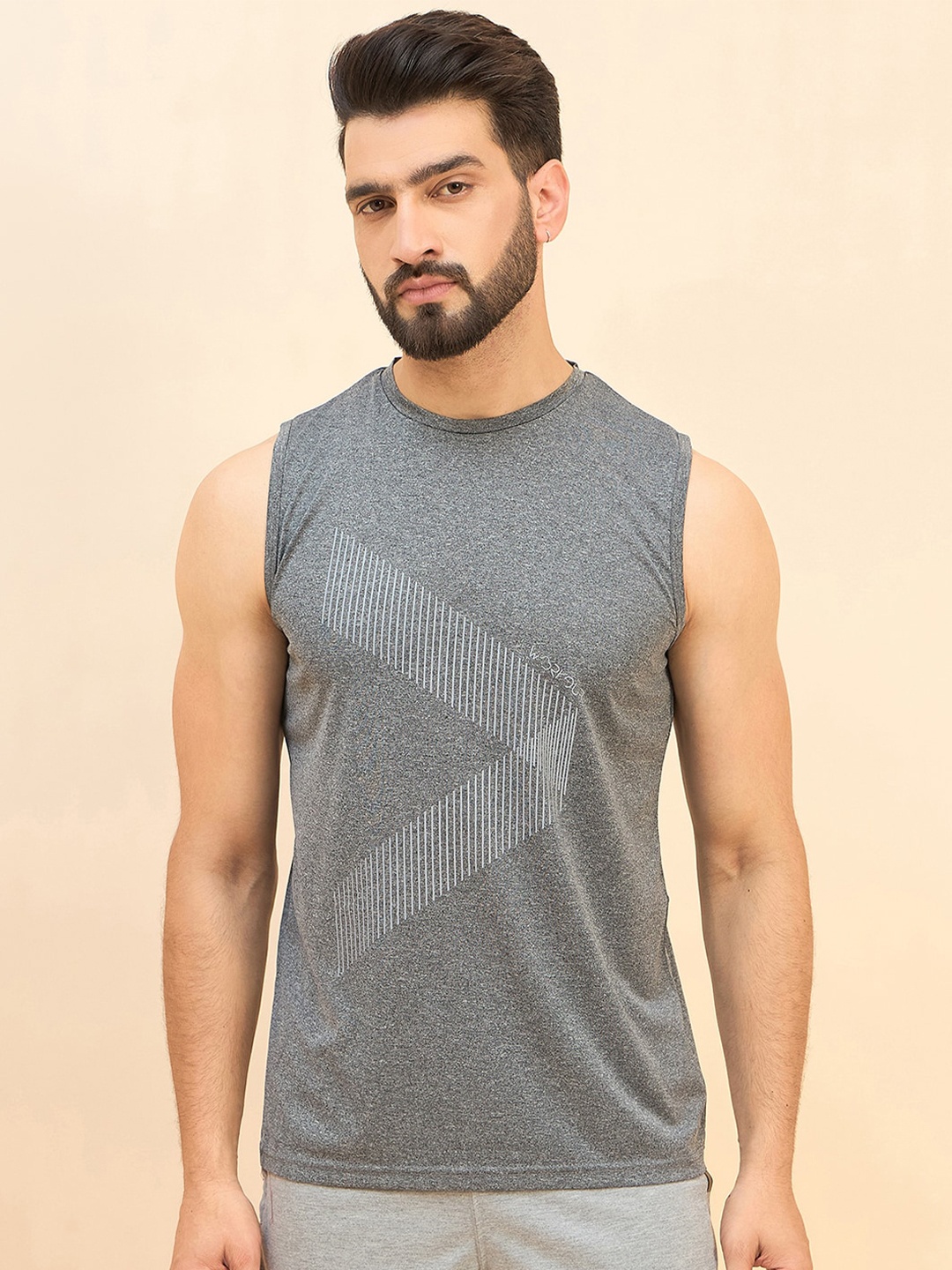 

Sweet Dreams Geometric Printed Relaxed Fit Casual T-shirt, Charcoal