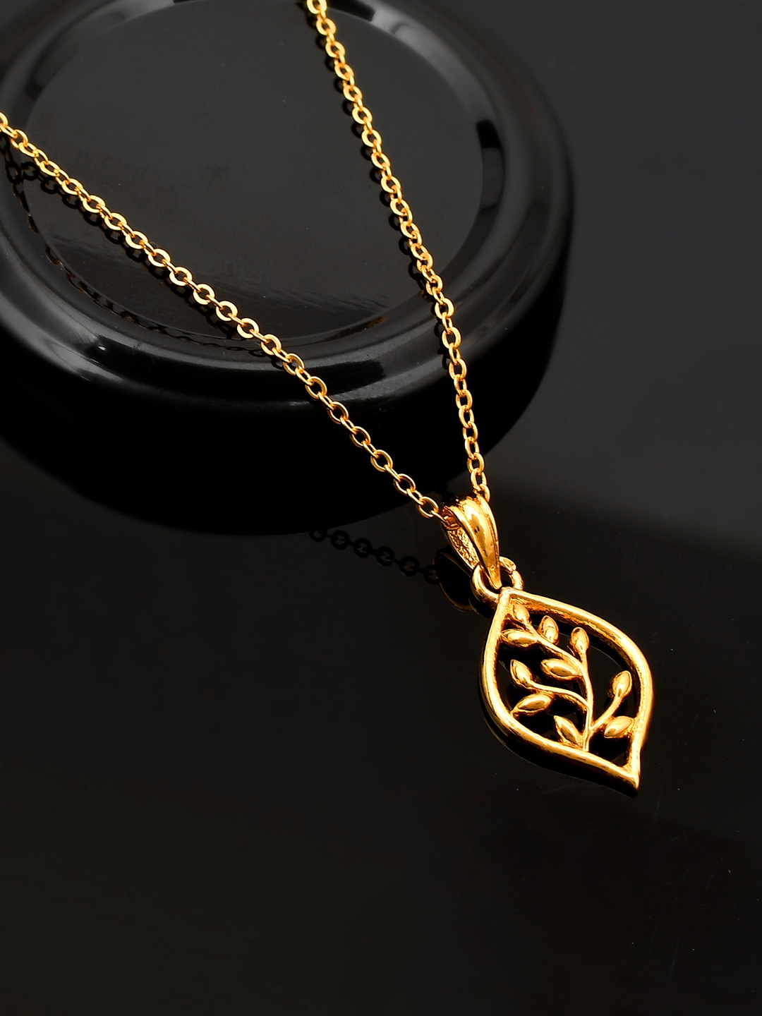 

PYR FASHION Gold-Plated Contemporary Pendants with Chains