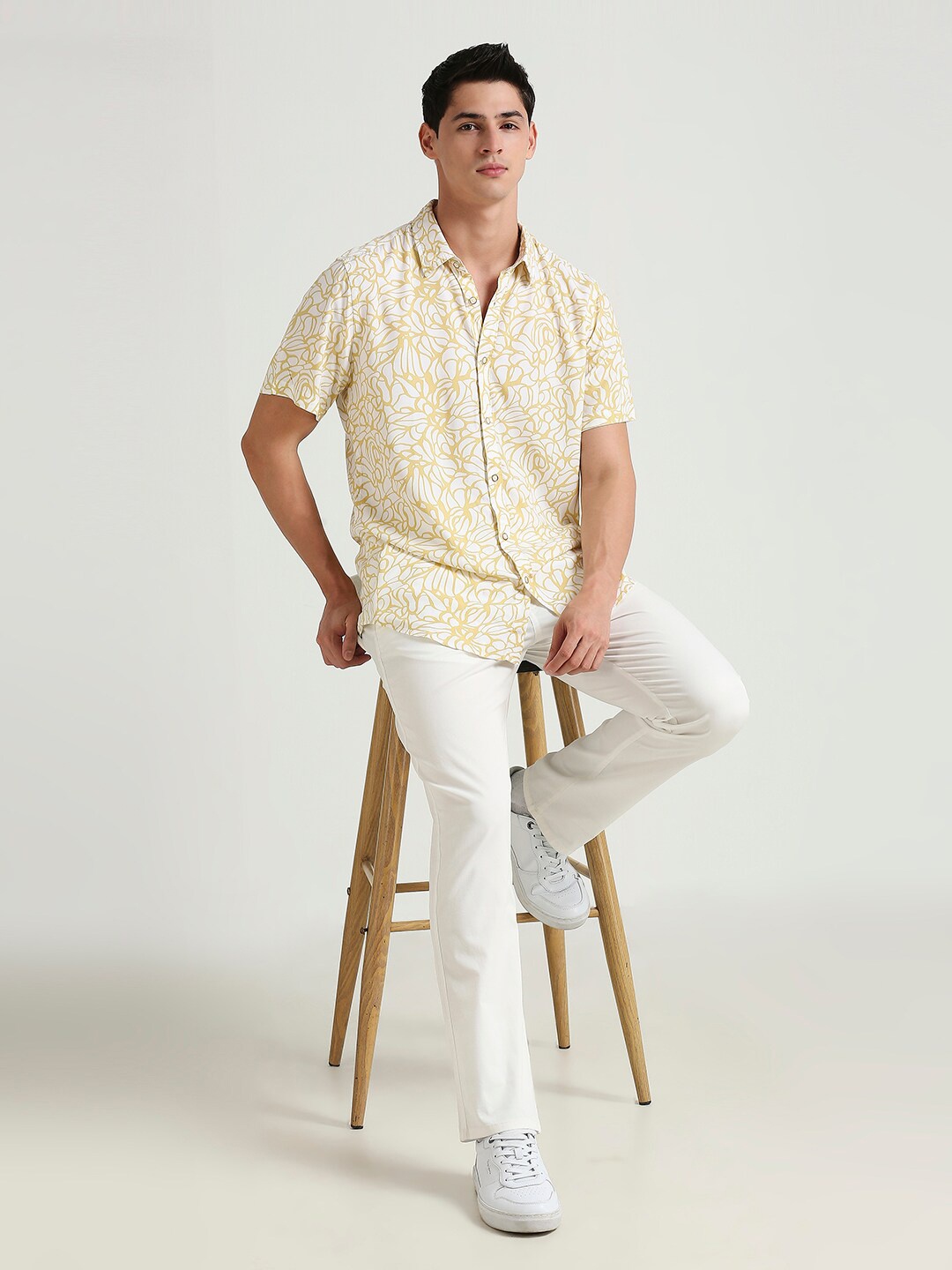 

Pepe Jeans Floral Printed Casual Shirt, Yellow